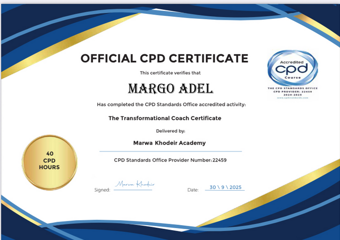 CPD Certified Transformational Coach